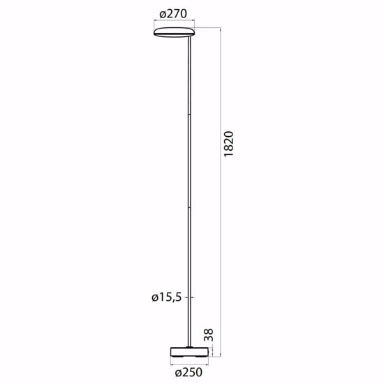 Piantana bianca led 30w 3000k 2100 lumen orientabile dimmerabile