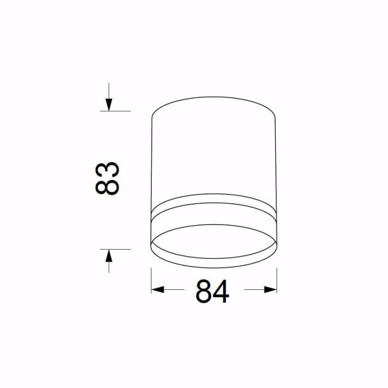 Faretto da soffitto cilindro bianco