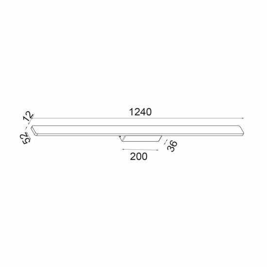 Applique da esterno moderna corten rettangolare 20w 3000k