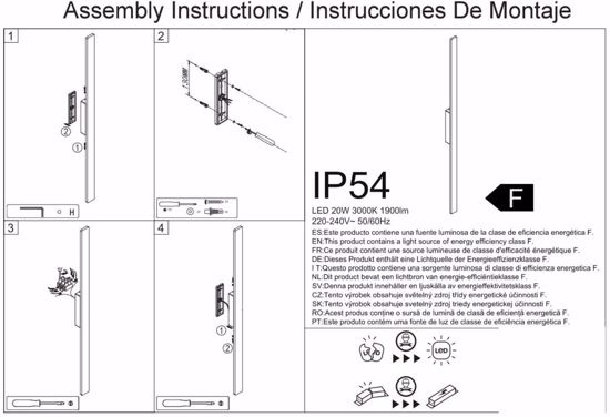 Applique per esterno moderno barra antracite rettangolare 24w 3000k ip54