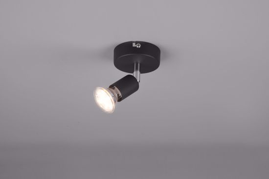 Faretto da soffitto gu10 led nero orientabile