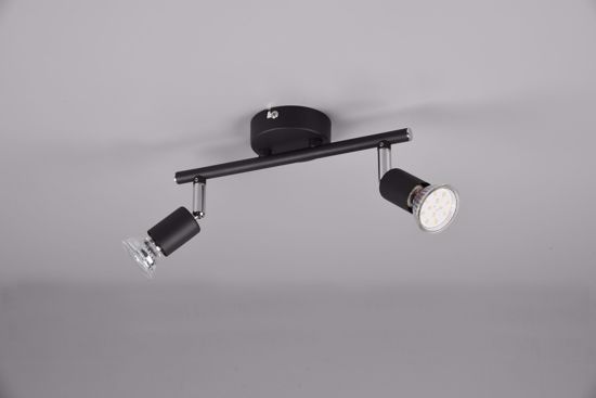 Faretti led per soffitto nero 2 luci orientabili