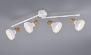 Lampada da soffitto bianca con faretti led orientabili