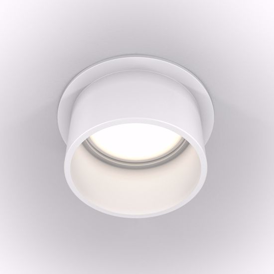 Faretto metallo bianco da incasso a soffitto luce gu10 rientrata