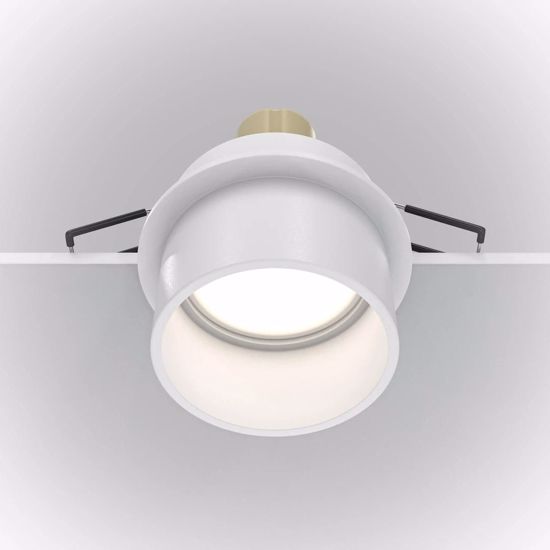 Faretto metallo bianco da incasso a soffitto luce gu10 rientrata