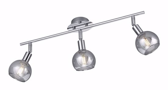 Lampada da soffitto 3 faretti led orientabile sfere vetro