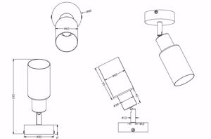 Faretto da soffitto nichel vetro bianco orientabile