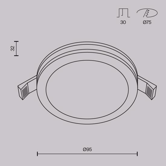 Faretto sporgente bianco rotondo da incasso c 12w 3000k 220v