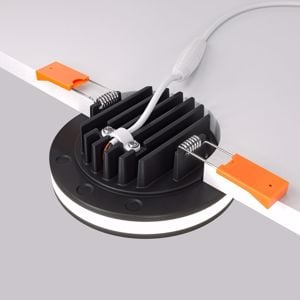 Faretto da incasso sporgente nero rotondo led 12w 3000k 220v