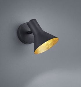 Faretto da soffitto led orientabile nero oro