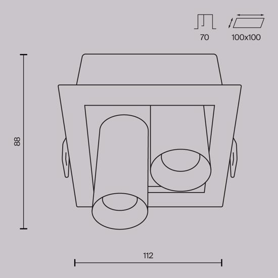 Faretto da incasso  14w 3000k cestello bianco 2 luci orientabili