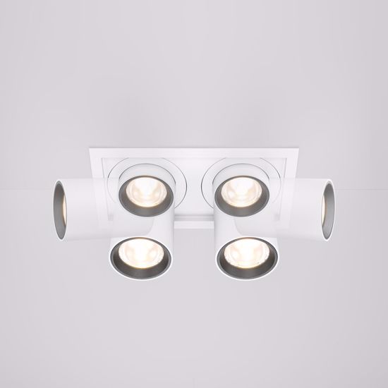 Faretti a cestello da incasso bianco 2 luci  20w 3000k 220v