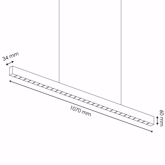 Lampadario led a sospensione per scrivania ufficio nero 40w 3000k