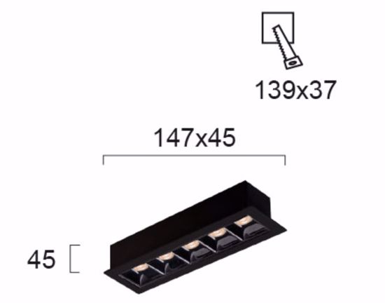 Faretto led incasso nero cestello 11w 3000k