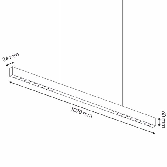 Lampadario led per scrivania da ufficio nero led 40w 3000k