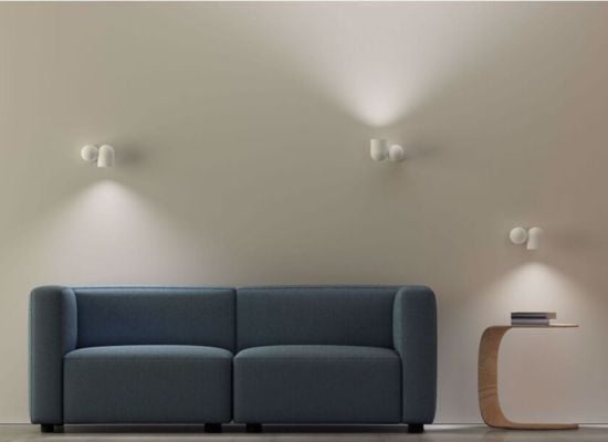 Applique bianco design moderna luce orientabile gu10 per interni