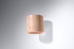 Lampada di legno per parete design moderna cilindro