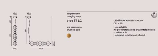 Perenz bubble lampadario sospensione oro per soggiorno led 50w 3000k