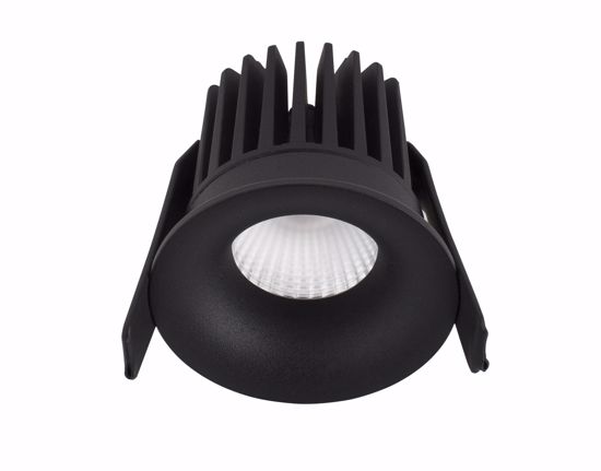 Faretto nero tondo da incasso led 9w 3000k per cartongesso