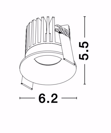 Faretto nero tondo da incasso led 9w 3000k per cartongesso