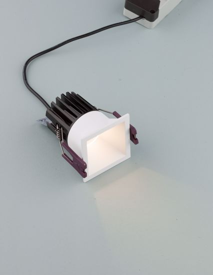 Faretto ad incasso quadrato bianco led 7w 3000k