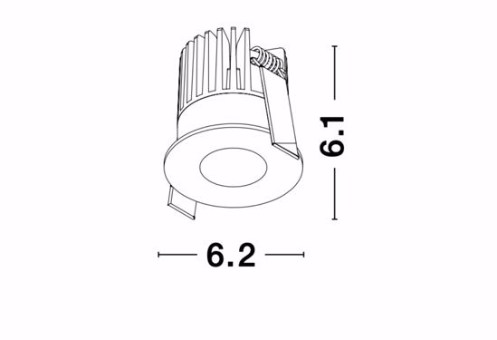 Faretto da incasso  9w 3000k per cartongesso