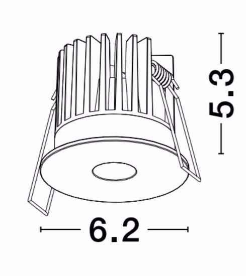 Faretto tondo nero led da incasso 8w 3000k per cartongesso