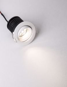 Faretto incasso led bianco orientabile per cartongesso 2w 3000k