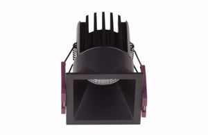 Faretto quadrato nero incasso led 7w 3000k per cartongesso