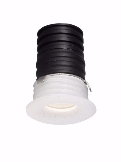 Faretto incasso led per bagno doccia tondo bianco 3v 1w 3000k 50&deg; ip44