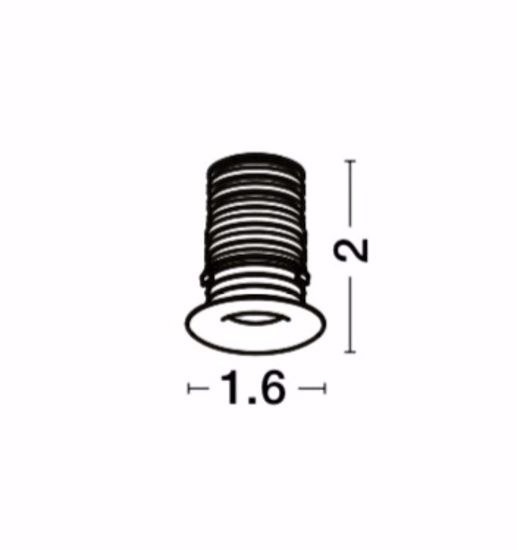 Faretto incasso led per bagno doccia tondo bianco 3v 1w 3000k 50&deg; ip44