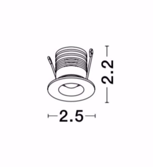 Faretto nero da incasso led per bagno doccia 1w 3000k