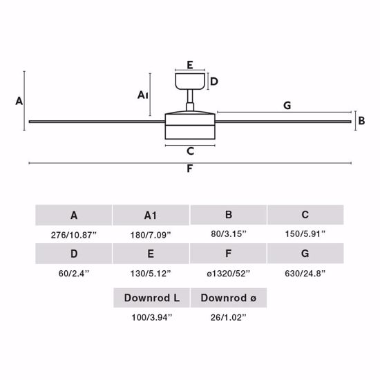 Ventilatore smart da soffitto ambienti da 17 a 28mq con led dimmerabile app e telecomando