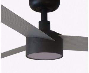 Ventilatore da soffitto nero e grigio da 17 a 28mq 6 velocita&apos; estate inverno con telecomando