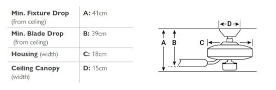 Ventilatore minimalista da soffitto nickel con telecomando motore silenzioso dc