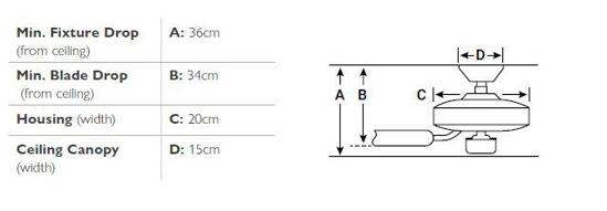 Ventilatore da soffitto tre pale effetto legno grigio antracite inverter