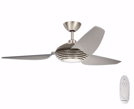 Lampadario con ventilatore da soffitto dimmerabile tre pale sei velocita&apos; con telecomando