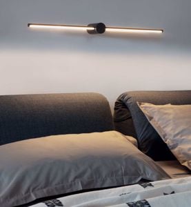 Ideal lux filo ap d115 applique  16w 3000k 115 cm nera per camera da letto
