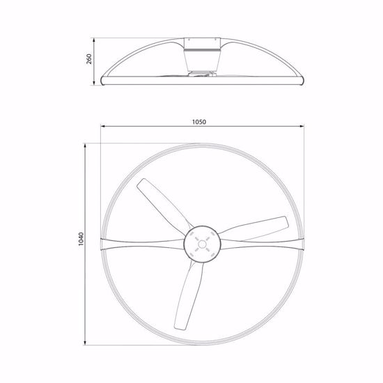 Ventilatore da soffitto a plafoniera nero design moderno