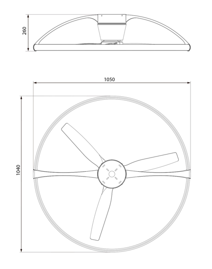 Plafoniera con ventilatore silenzioso bianco pale legno moderno