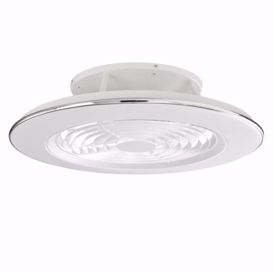 Lampadario a ventilatore da soffitto bianco moderno con luce