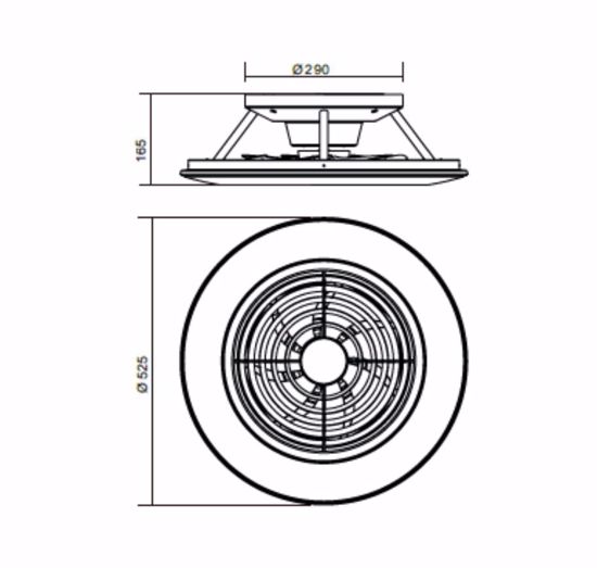 Plafoniera a ventilatore con luce da soffitto bianco moderno silenzioso