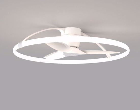 Lampadario ventilatore bianco da soffitto con luce moderno