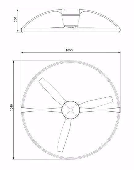 Lampadario ventilatore bianco da soffitto con luce moderno