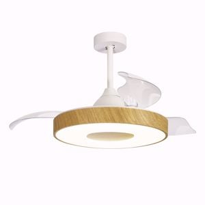 Ventilatore da soffitto moderno con luce pale motorizzate richiudibili