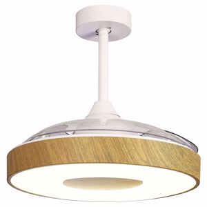 Ventilatore da soffitto moderno con luce pale motorizzate richiudibili