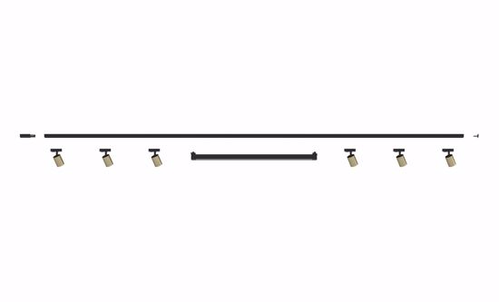 Sistema a binario led con faretti gu10 monofase 40w 4000k 230v per soggiorno