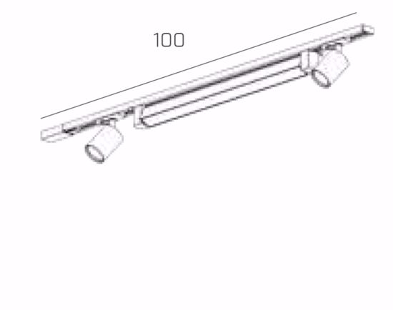 Sistema binario modulo led 28w 3000k 230v bianco monofase faretti orientabili gu10