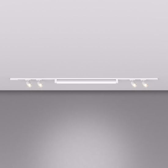 Sistema illuminazione a binario bianco 200cm led 40w 3000k 230v con faretti gu10