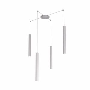 Lampadario a sospensione toplight cilindri grigio con decentramento